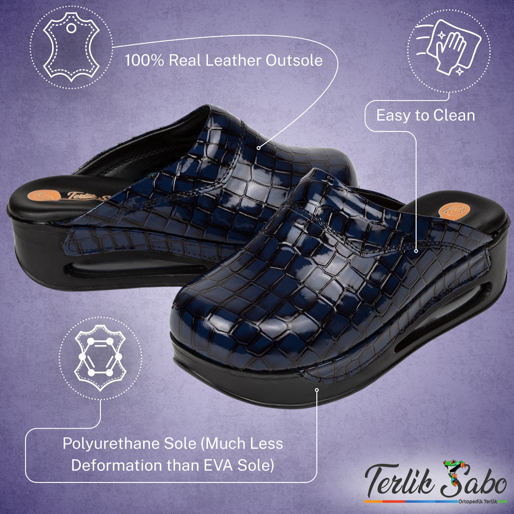 Croco Blue Black