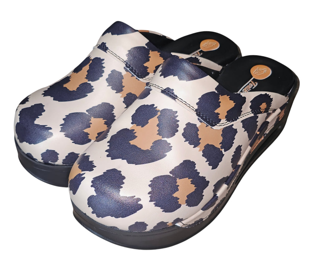Leather Leopard Black