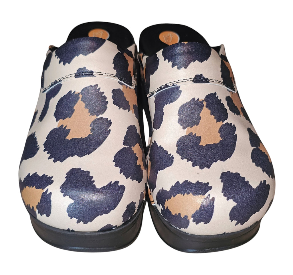 Leather Leopard Black